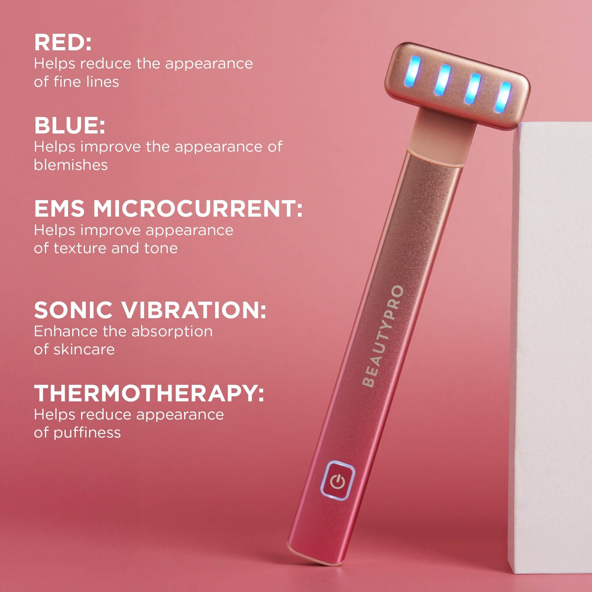 BEAUTYPRO – wholesale Electronic skincare device – LED Wand - 5 in 1 Anti-Ageing Device2