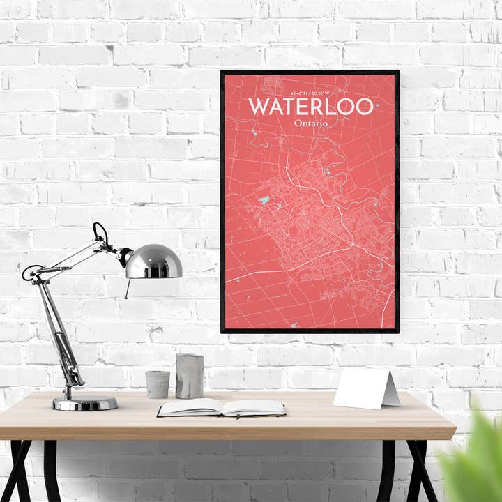 OurPoster.com - Wholesale Poster - Waterloo City Map Poster135