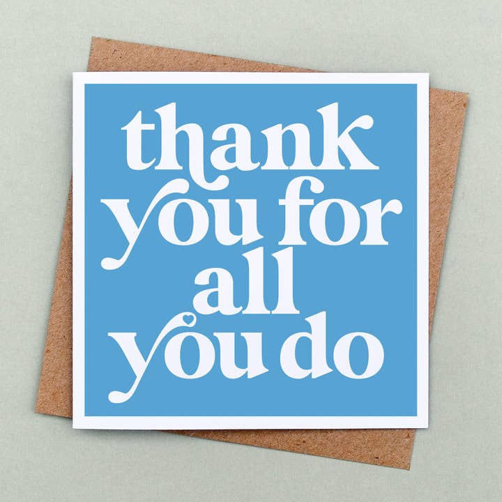 Thank You For All You Do Card for wholesale by Hands & Hearts