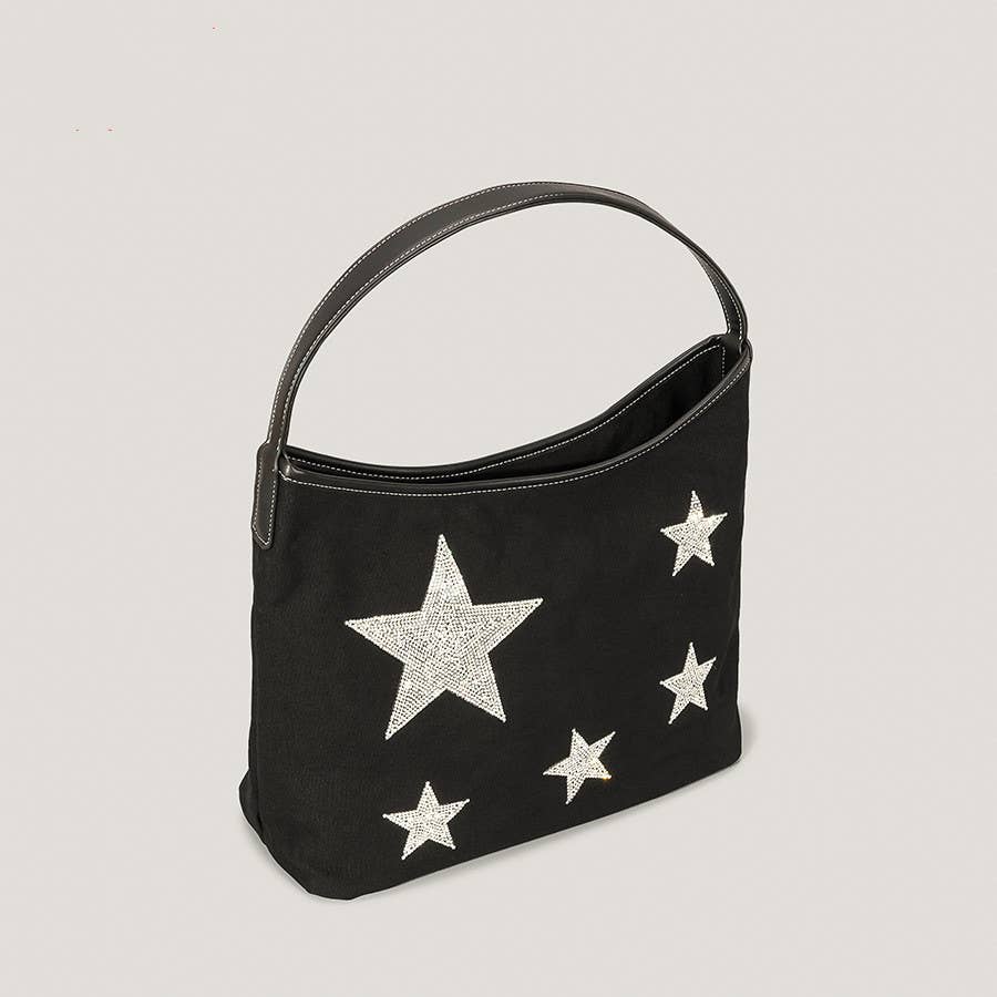 Noble Aurora - Wholesale Tote Bag - Women's - Retro Five-pointed Star Rhinestone Tote Bag For Women0