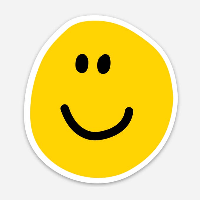 Happy Face Vinyl Sticker for wholesale by Public School Paper Co.