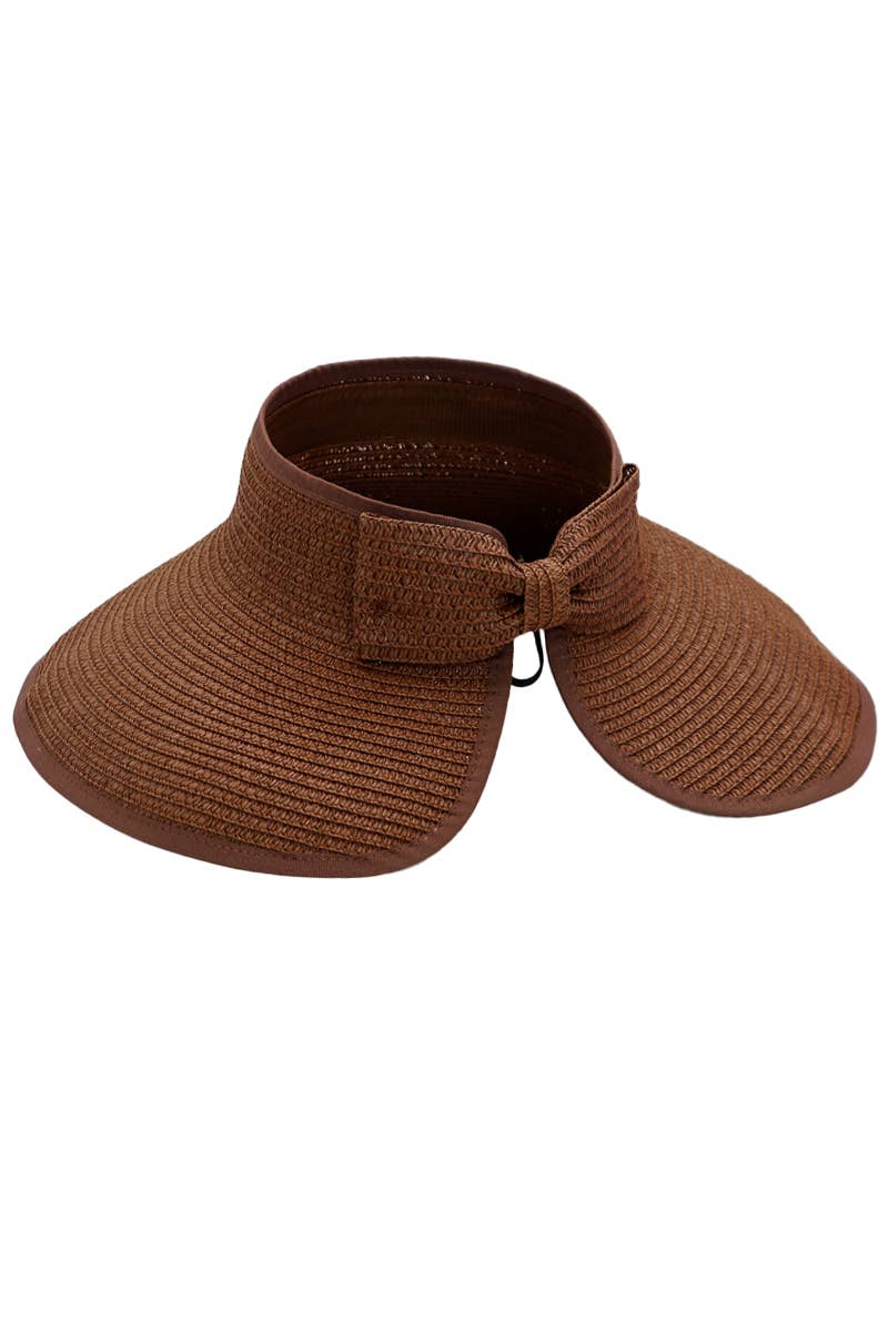 Assorted Pack And Go Paper Straw Wide Roll-up Sun Hat for wholesale on Faire15