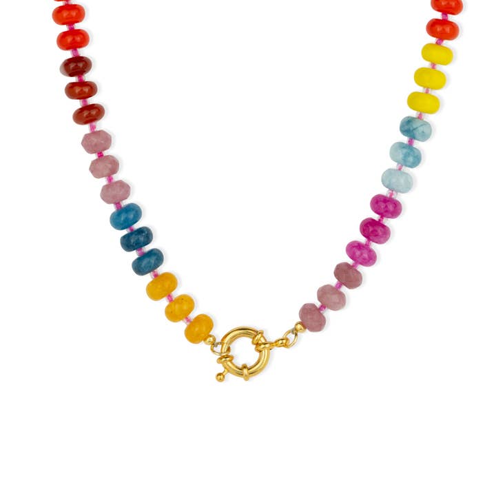 Colar de Contas Grossas Kauai Rosa por atacado de Ashiana London