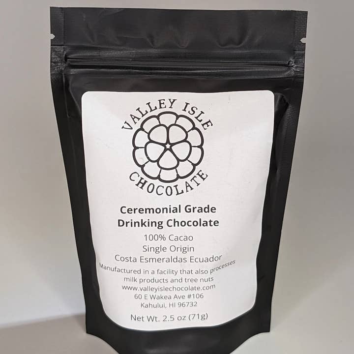 Drinking Chocolate Small 2.5 Oz Bag 10 Case for wholesale by Valley Isle Chocolate