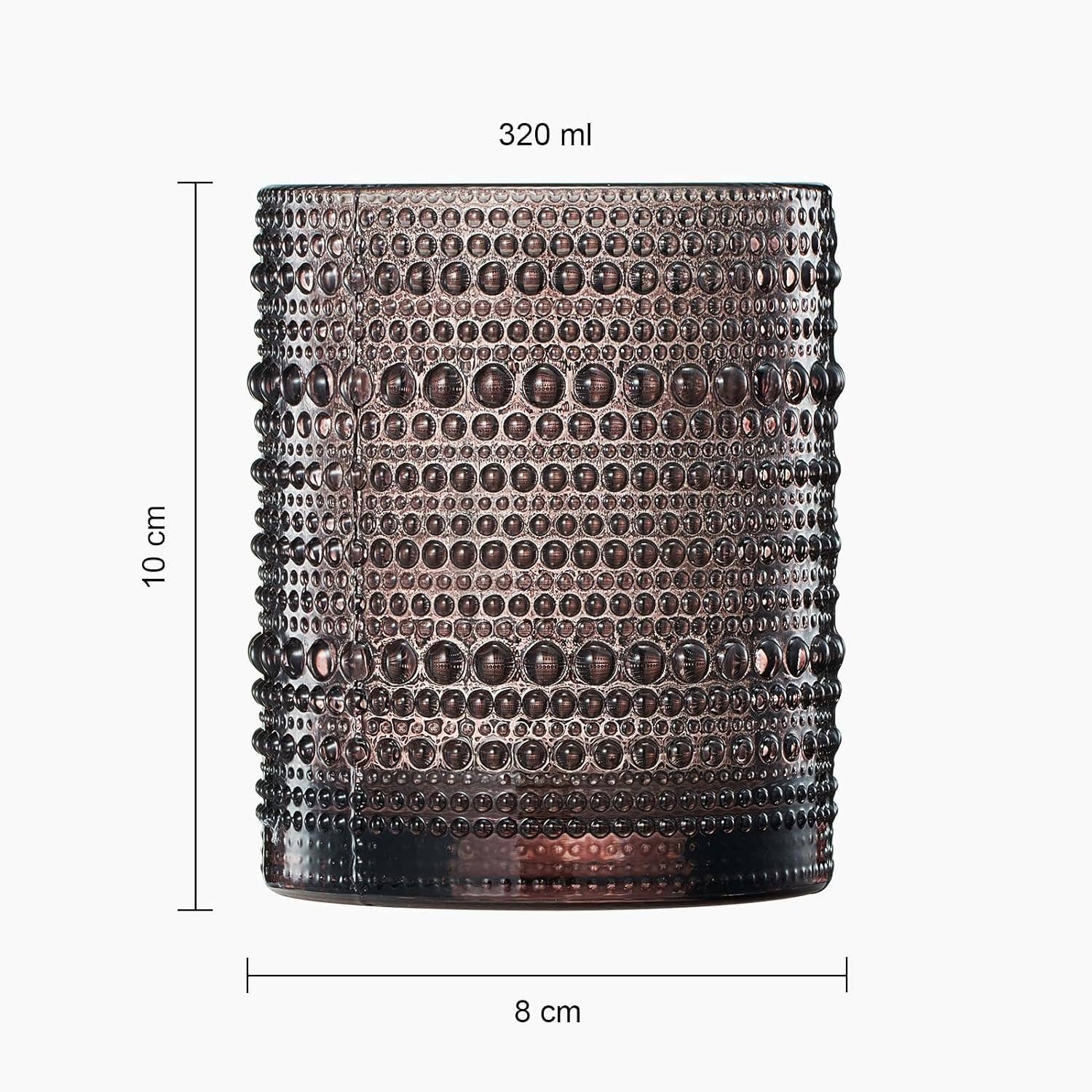 The Wine Savant /  Khen Glassware - Wholesale Drinking Glass/Cup - Hobnail Drinking Glasses, Venus Colors Beaded Tumbler Drinki5