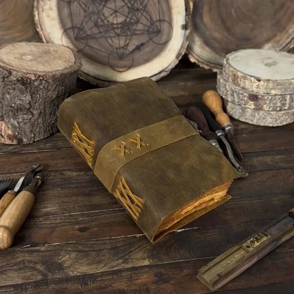 Billion Brothers - Wholesale Journal/Diary - Vintage Leather Journal Blank Spell Book of Shadows Grimoire2
