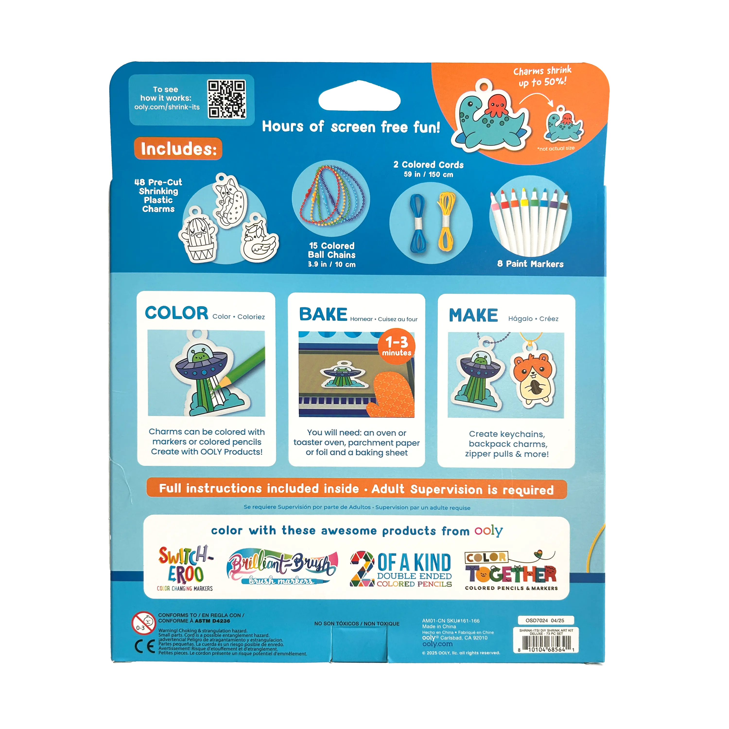 OOLY - Wholesale DIY Craft Kit - Shrink-Its: D.I.Y. Shrink Art Kit - Deluxe (73 PC Set)1