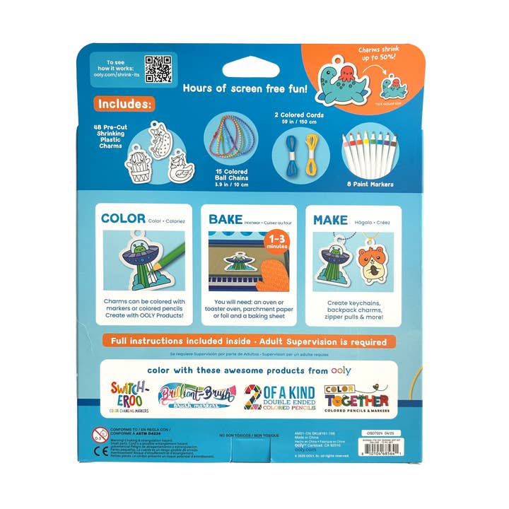OOLY - Wholesale DIY Craft Kit - Shrink-Its: D.I.Y. Shrink Art Kit - Deluxe (73 PC Set)1