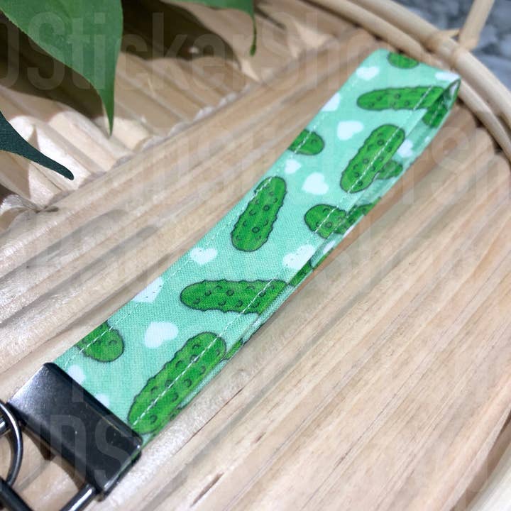 MDStickerShop - Wholesale Keychain - Women's - Pickle Print Fabric Keychain