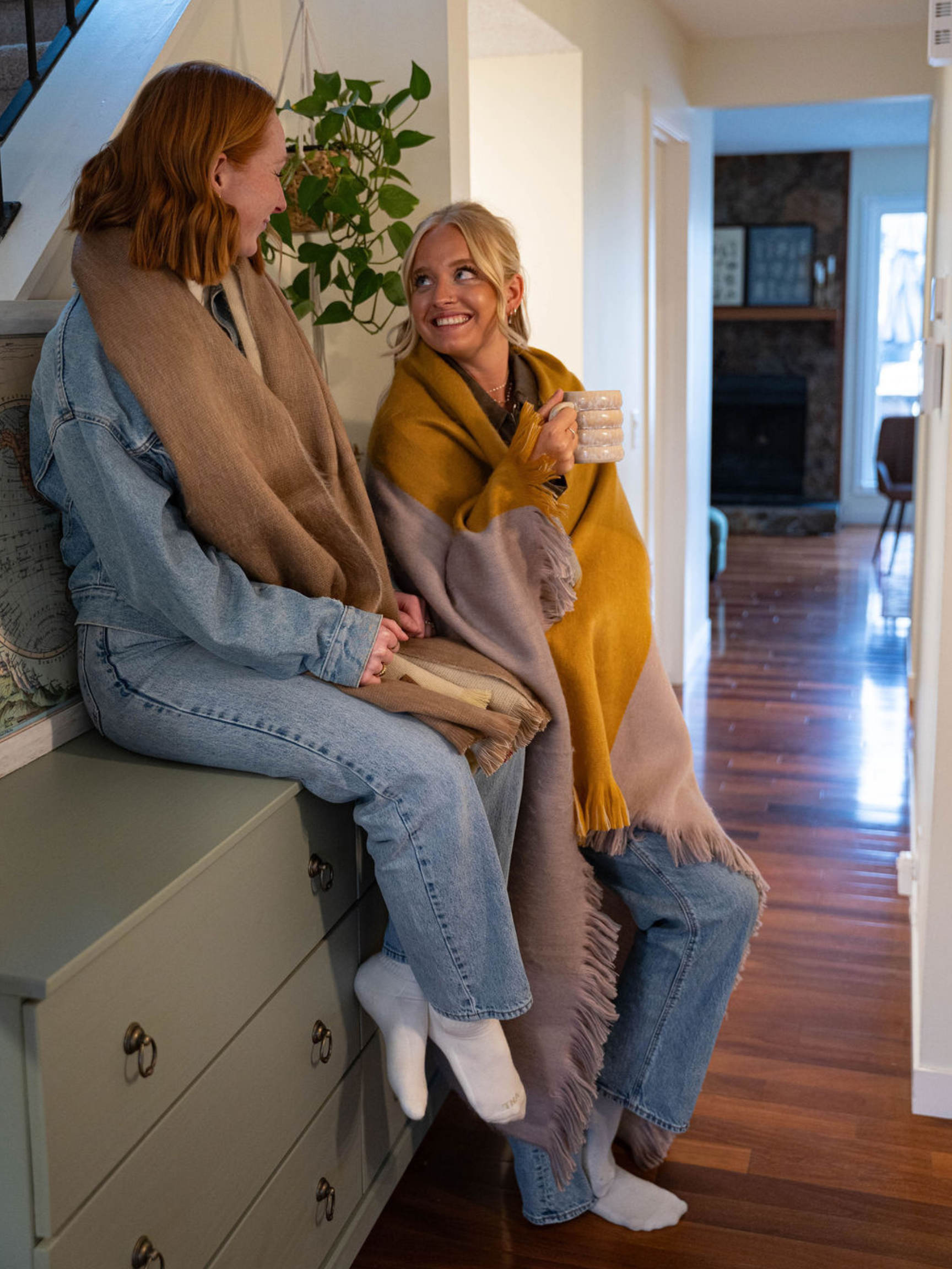 Meraki Movement - Wholesale Scarf - Unisex - Crimson Sand Fusion Alpaca Blanket Scarf7