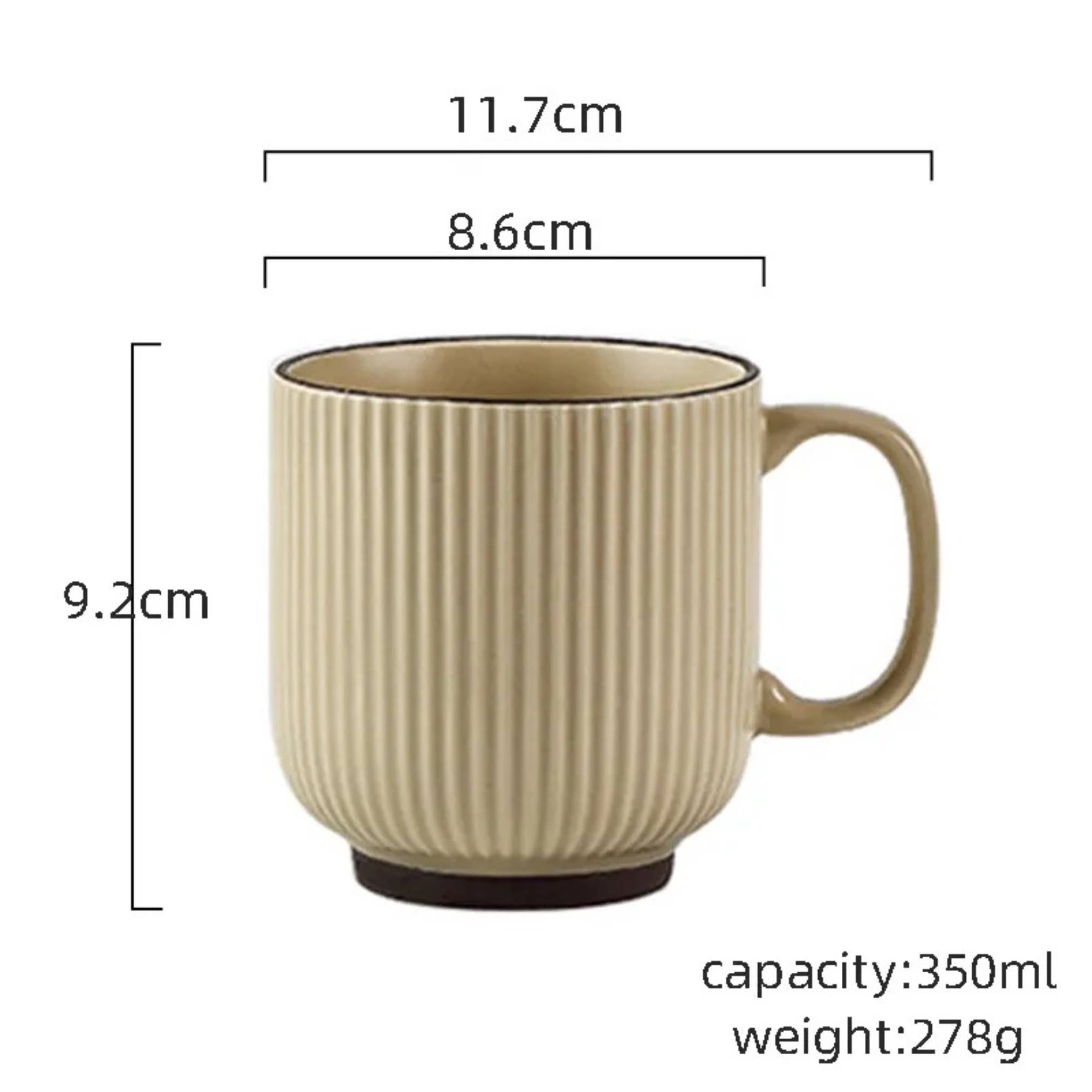 The Arinna Collection LLC - Wholesale Coffee Mug - Coffee Mug with Striped Modern Vintage Nordic Style-12 oz 5