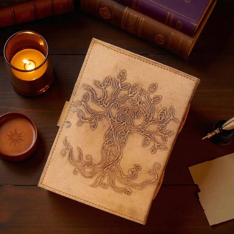 Leatherooze - Wholesale Journal/Diary - Embossed stone Leather Journal – Handmade Deckle Edge Paper 5