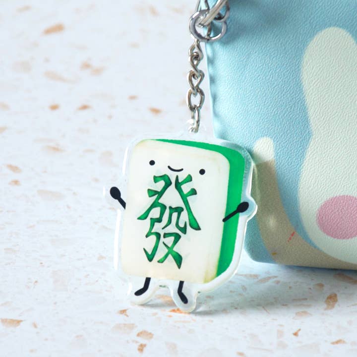 Mahjong Tile Acrylic Charm for wholesale by Hop & Flop