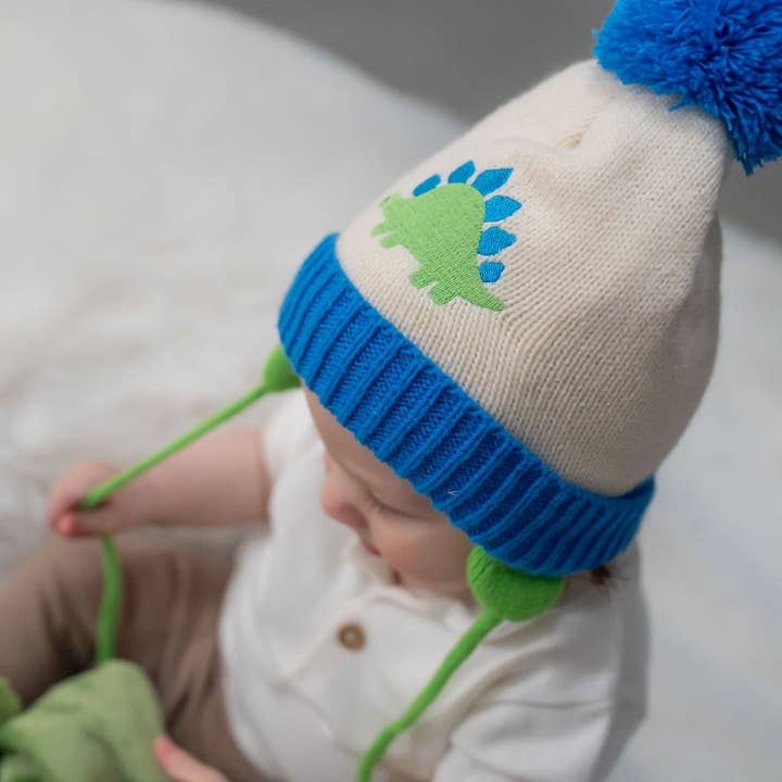 Ziggle Baby – wholesale Winter accessory set – kids – Dino Wooly Hat and Mittens5
