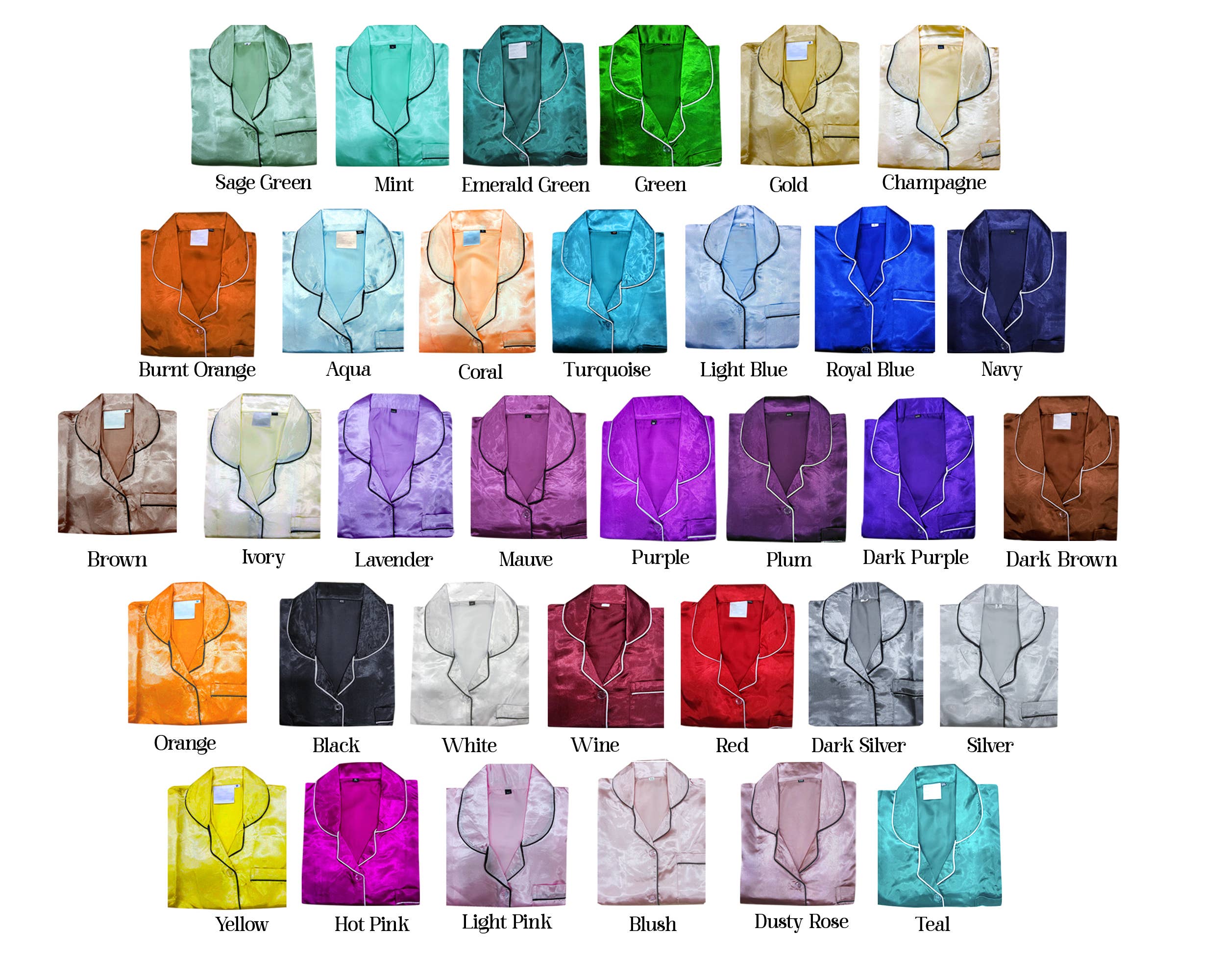 The Blissful – Conjunto de pijama - Mulher por atacado – Conjunto de Pijama Personalizado em Cetim com Folhos para Dama de Honor4