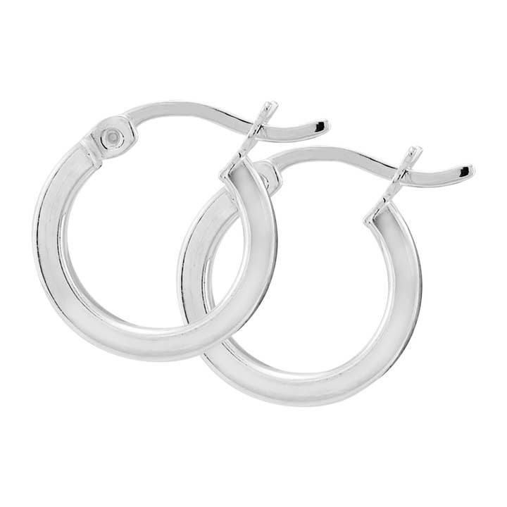 Silpada - Wholesale Hoop Earrings - Silpada 'Squared Off' Hoop Earrings in Sterling Si2