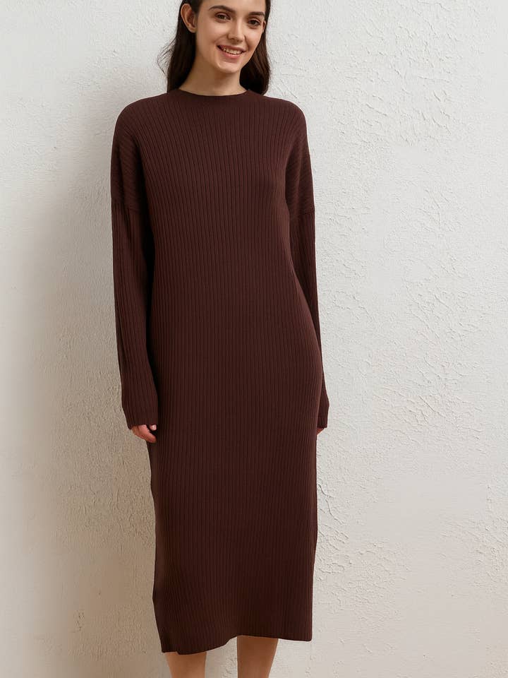 Lucy Sparks - Wholesale Dress – Women's - PLUS SIZE RIBBED CREW NECK DRESS4