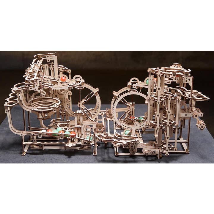Ukidz LLC - Wholesale DIY Craft Kit - UGears Marble Run Stepped Hoist - 2 -Wooden 3D Puzzles - DIY2
