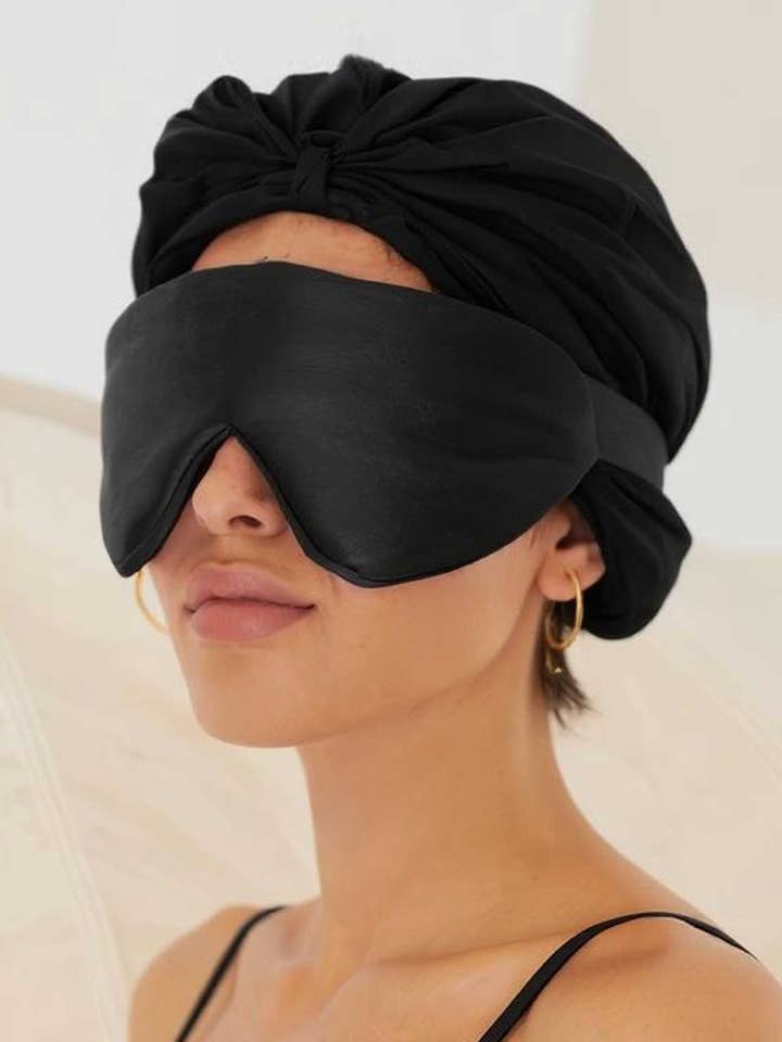 Washed Silk Padded Eye Mask for wholesale by Damiano Collection