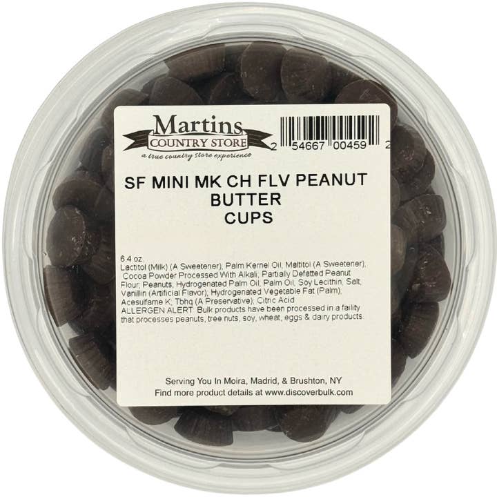 Martin's Country Store LLC - Wholesale Chocolate - SUGAR FREE MINI PEANUT BUTTER CUPS 6.4oz