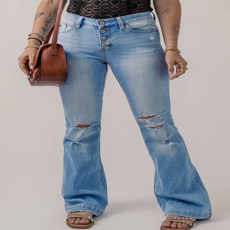 Lucky & Blessed Super Flare Jean for Women - Size XL