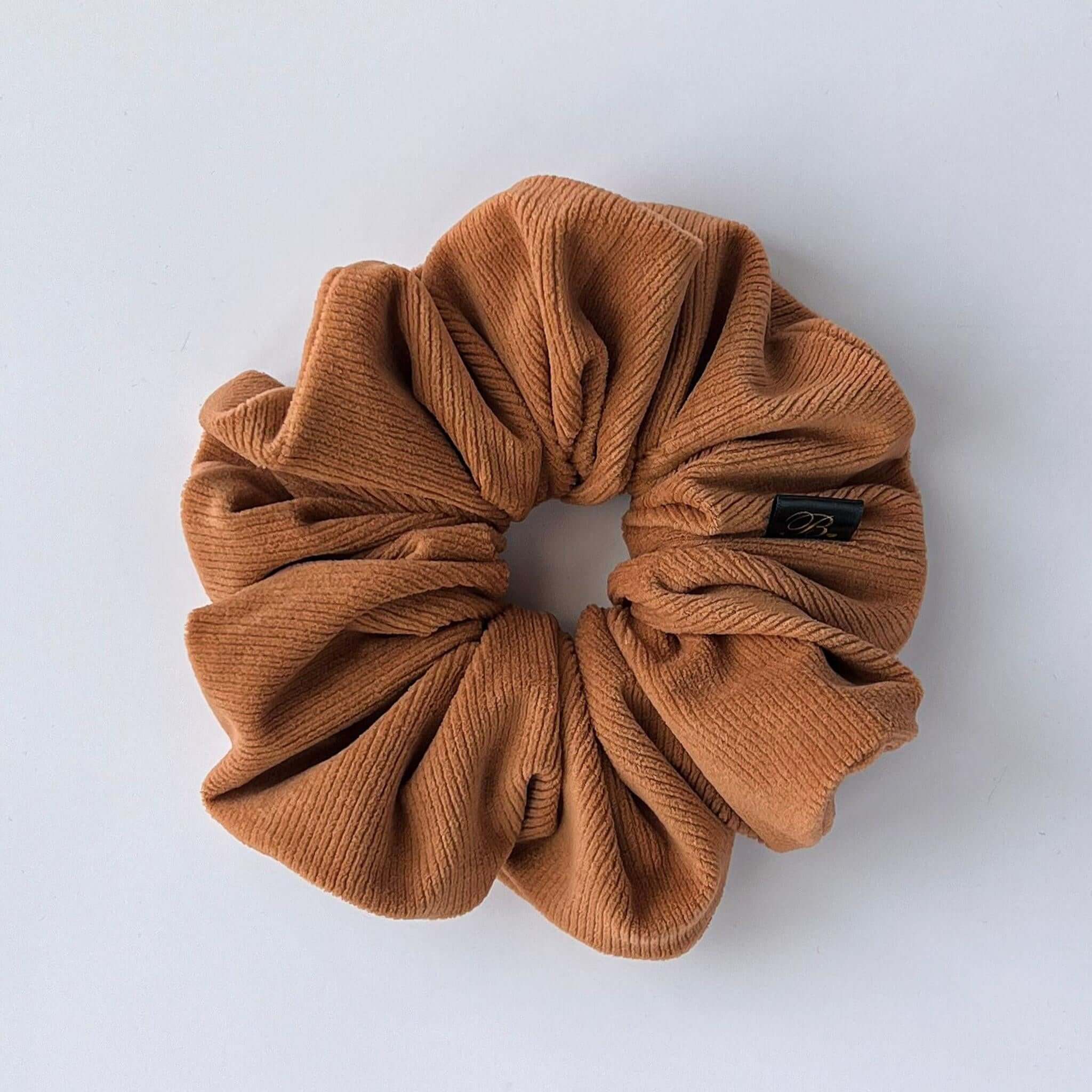 B. LUVV & CO. - Wholesale Scrunchie - Women's - Softest Ribbed Scrunchie in Caramel3