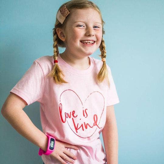 Love Is Kind - Kids & Toddler (Pink & White) for wholesale by MAMA BIRD & CO. @MAMABIRDANDCO