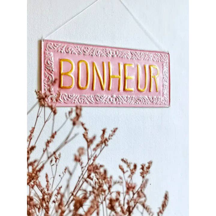 Nayda Diaries - Wholesale Sign - BONHEUR metal decorative plate