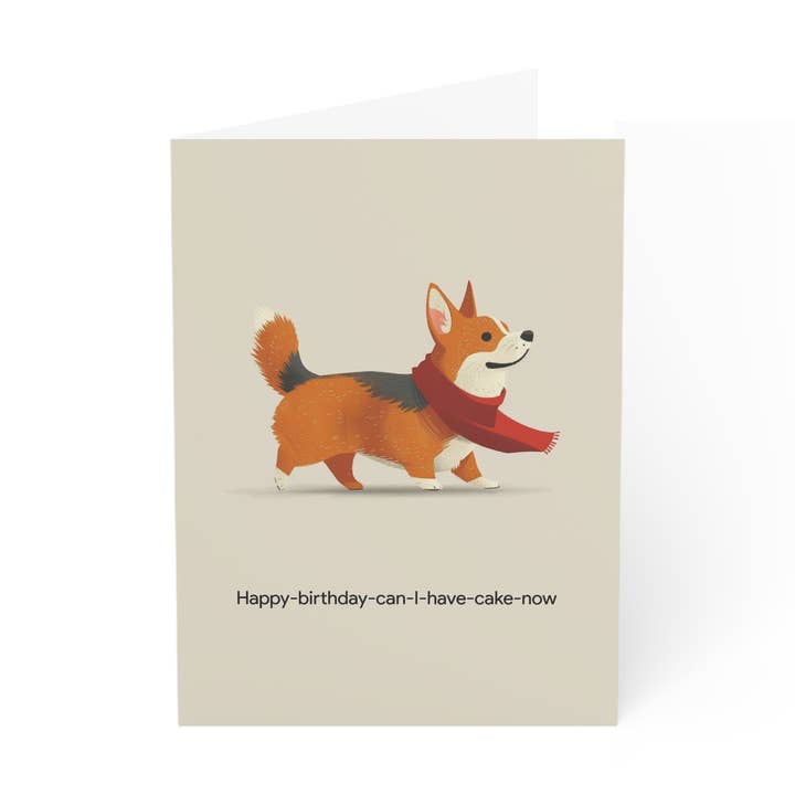 Carte de vœux « Happy Birthday Can I Have Cake Now » pour la vente par Donkey Laserbeam