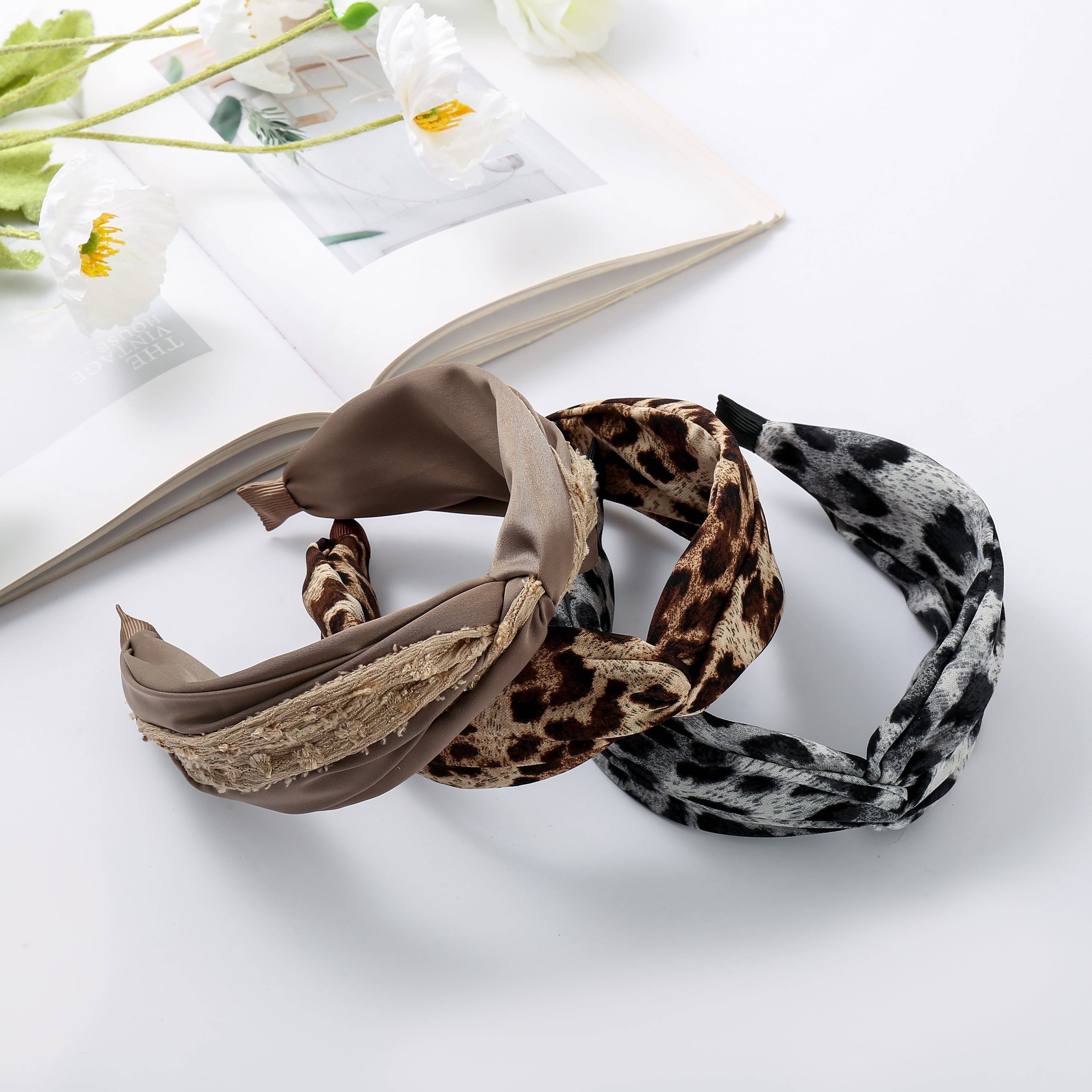 Emilie collection - Vente Bandeau – femme - Bandeau large taupe4