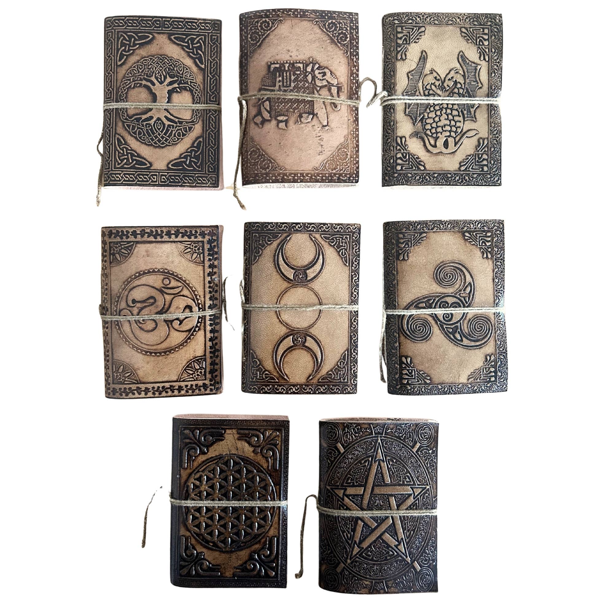 AW Artisan - Wholesale Journal/Diary - 8x Medium Assorted Esoteric Leather Notebooks - Display4