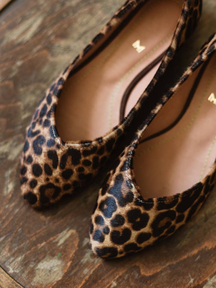 MIUMMASH DAMIAN TOMZIK - Wholesale Flats - Women's - Leather classic ballerinas - Audrey - Leopard 34-422