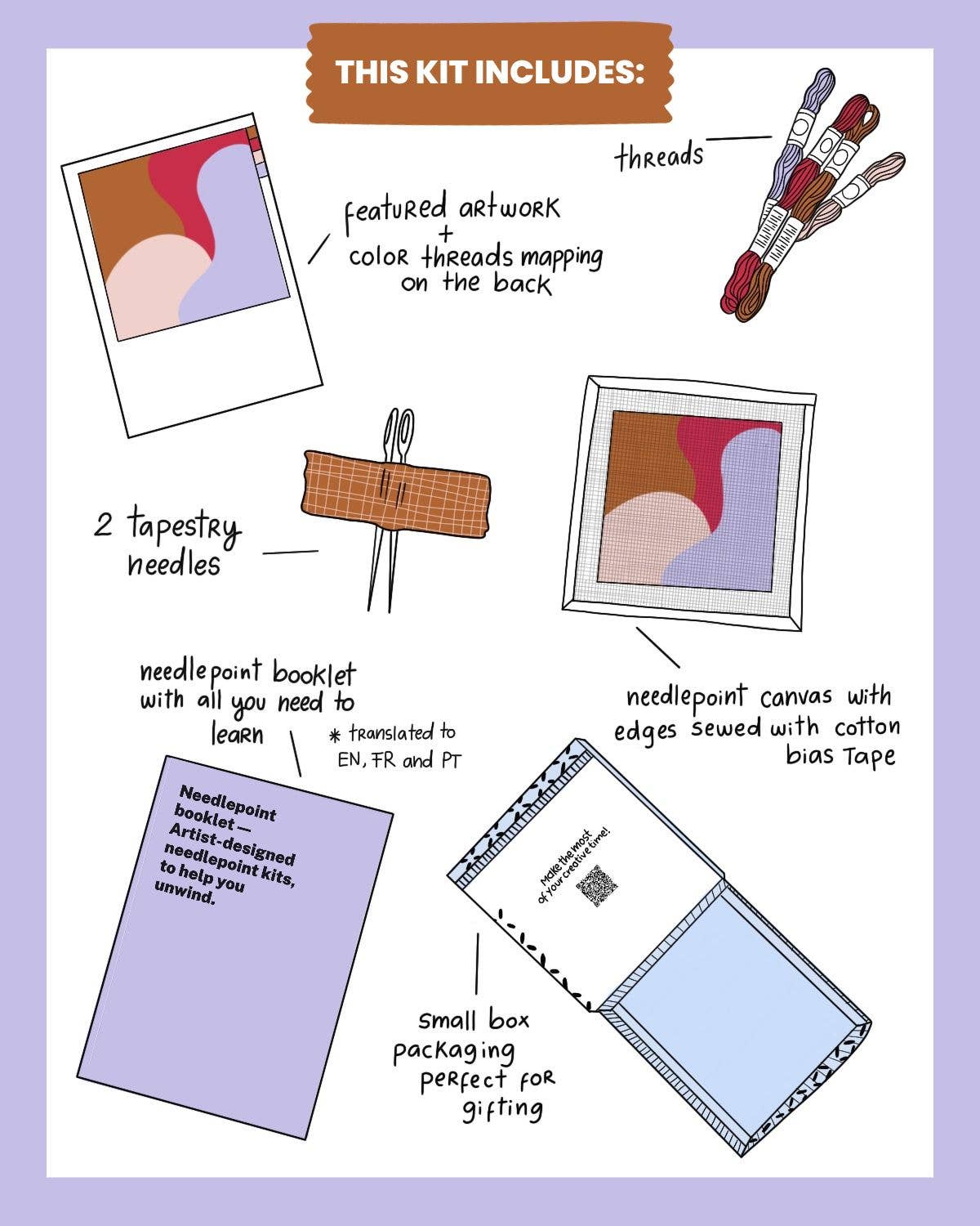 Unwind Studio – Großhandel Bastelset – Winter Lodge - Stickset für Weihnachtsornament4