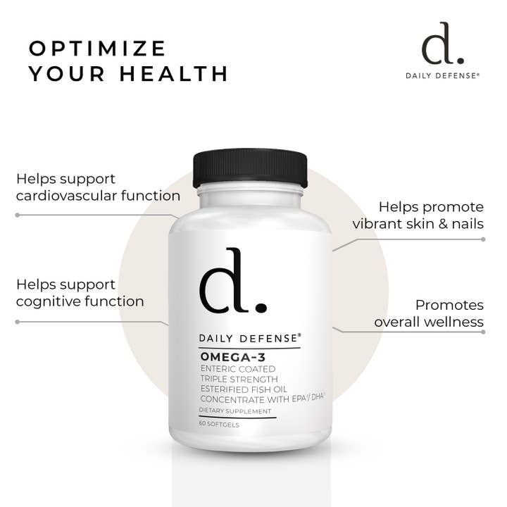 DAILY DEFENSE - Wholesale Oral Supplement/Vitamin - Omega-3 Enteric Coated Fish Oil Oral Supplement with EPA/DHA6