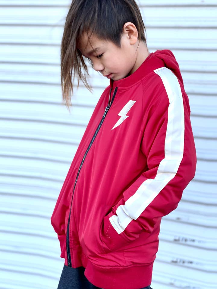 Wee Monster - Vente Bombers – enfant - Veste bomber rouge Thunderbolt1