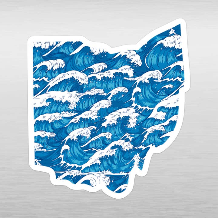 Ohio Waves State Magnet for wholesale by The State Stickers