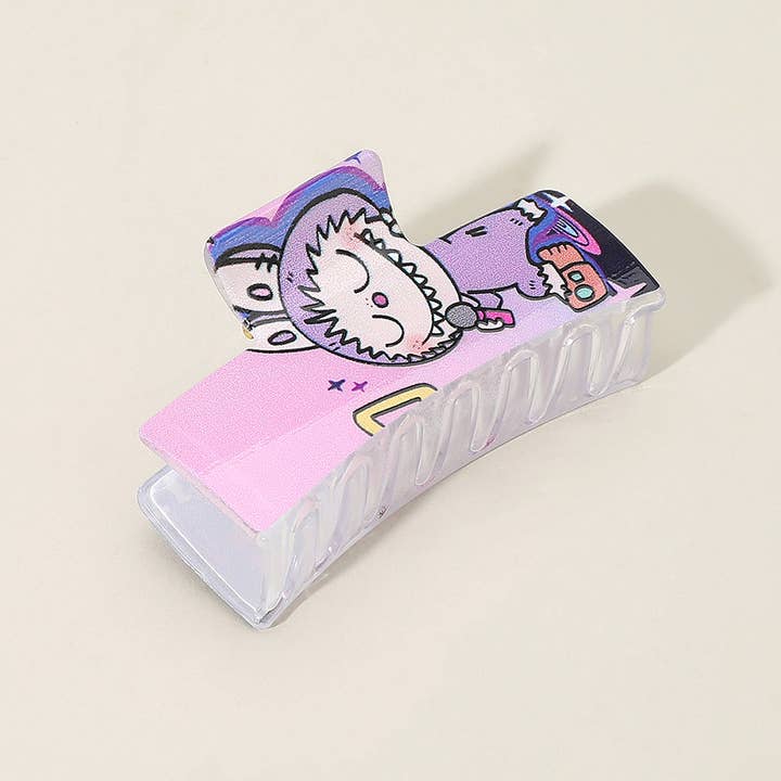 Sensibling Corp. - Wholesale Hair Clip - Kids - 12PCS Labubu Monster Bunny Character Printed Hair Claw Clips2