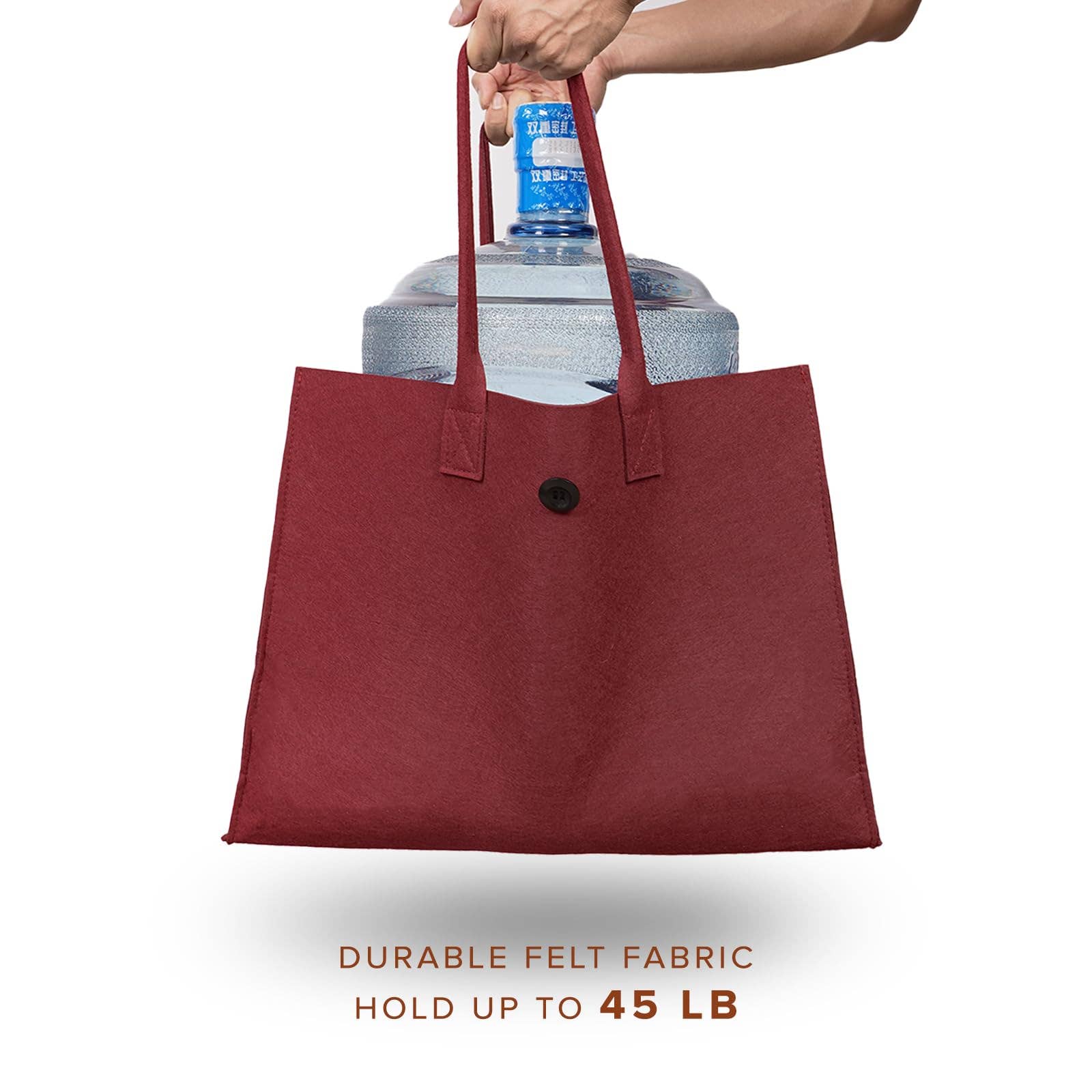 wandf – wholesale Livsmedels-/Shoppingväska – ECOHUB tålig återanvändbar kasse i återvunnet filttyg5