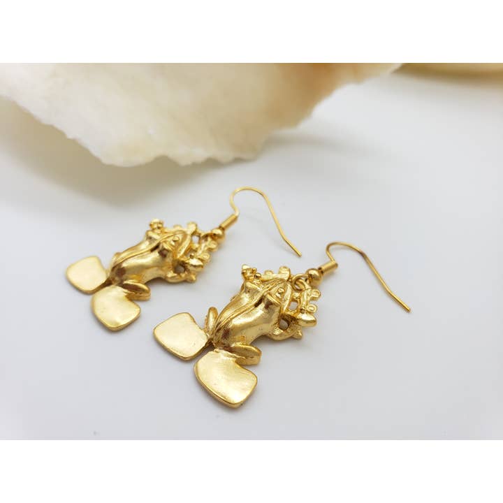 Discoveries, Inc. – wholesale Dangle earrings – Pre-Columbian Frog Earrings