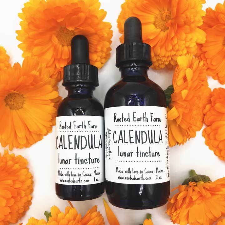 Rooted Earth Farm + Apothecary - Wholesale Tincture - Calendula Tincture - 2 Size Options3