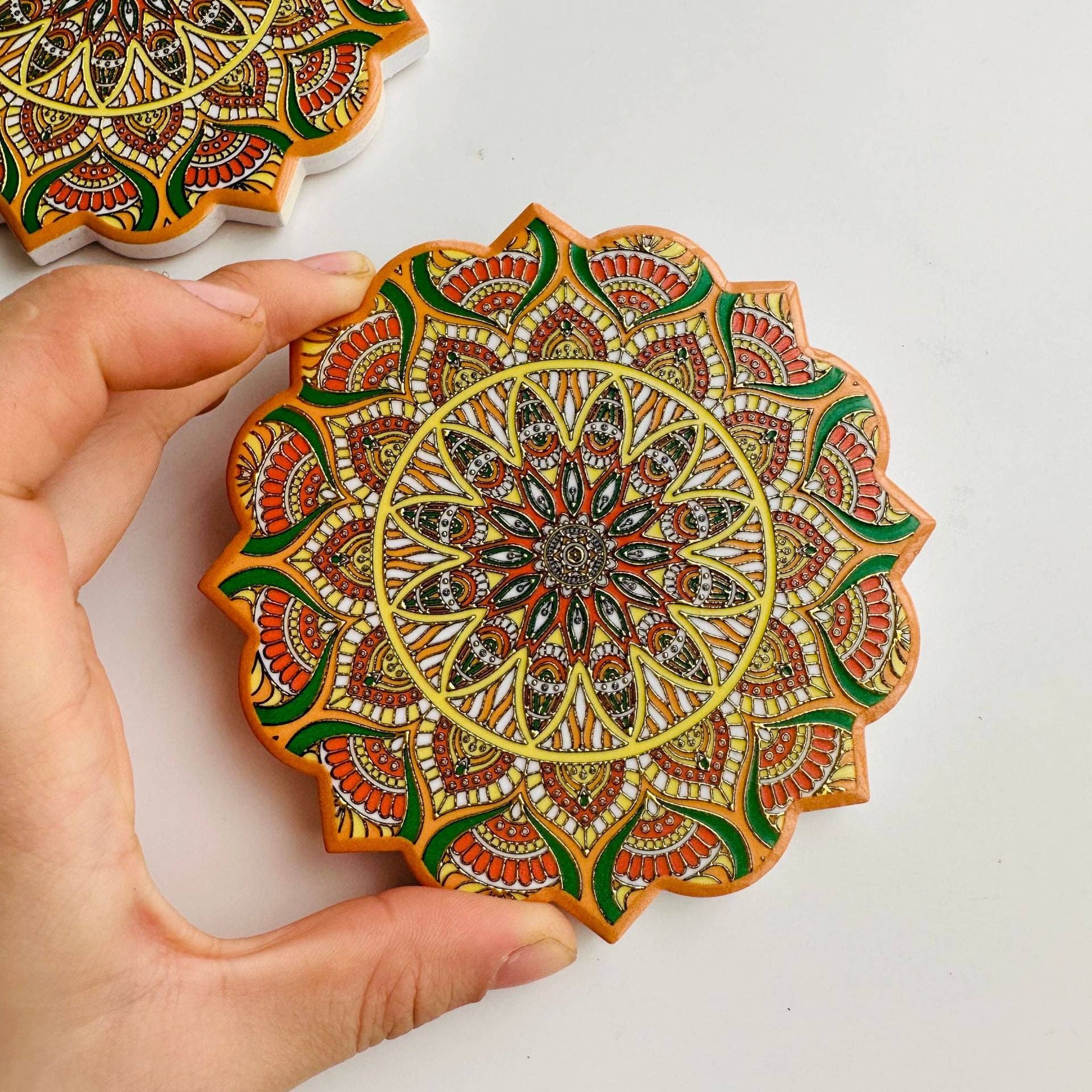 Magia Design - Wholesale Coasters - Bohemian Mandala Flower Heat-Resistant Coaster8