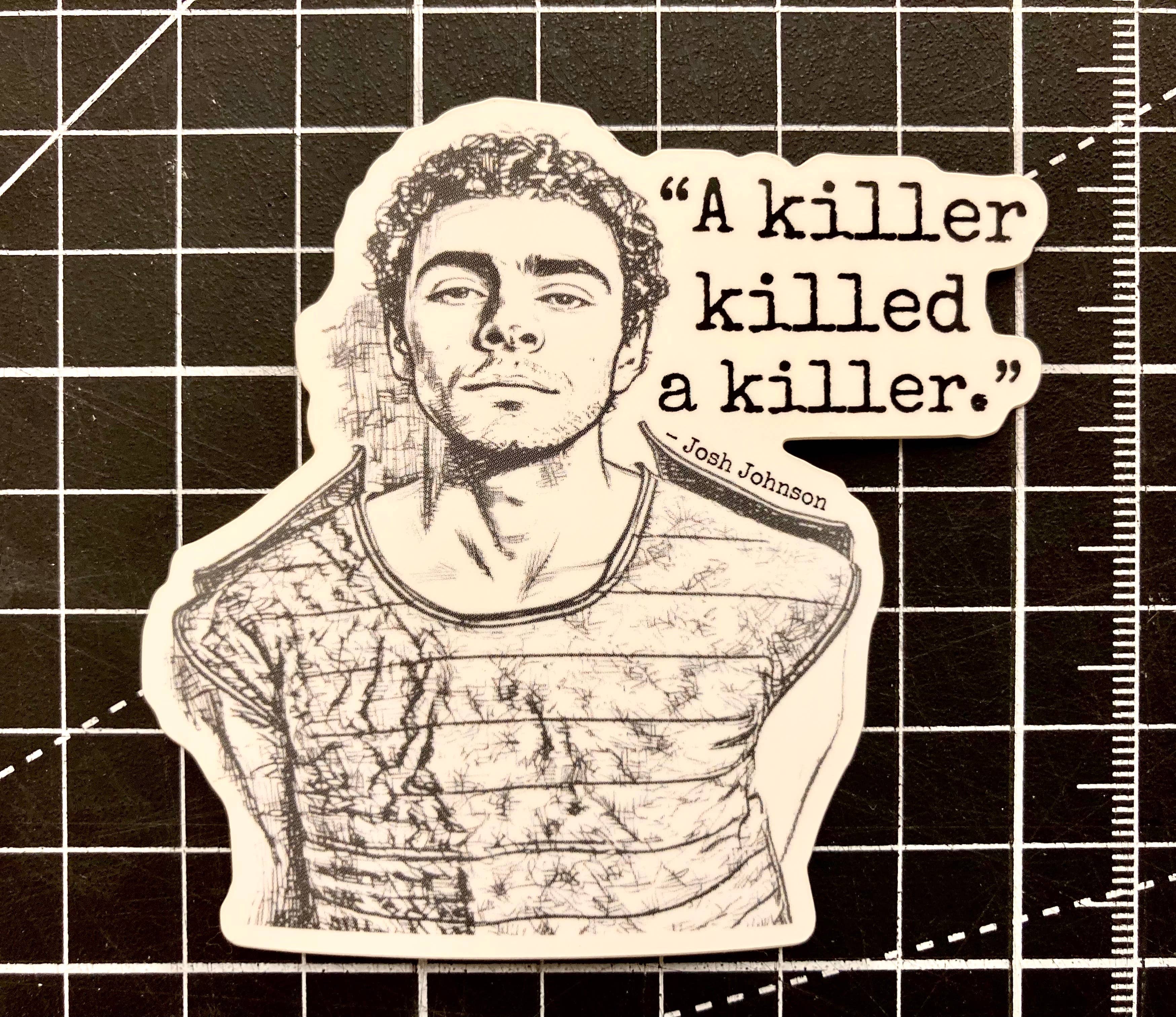 Dark Matters Designs - Wholesale Sticker - "A Killer Killed A Killer" - Luigi Mangione Sticker2