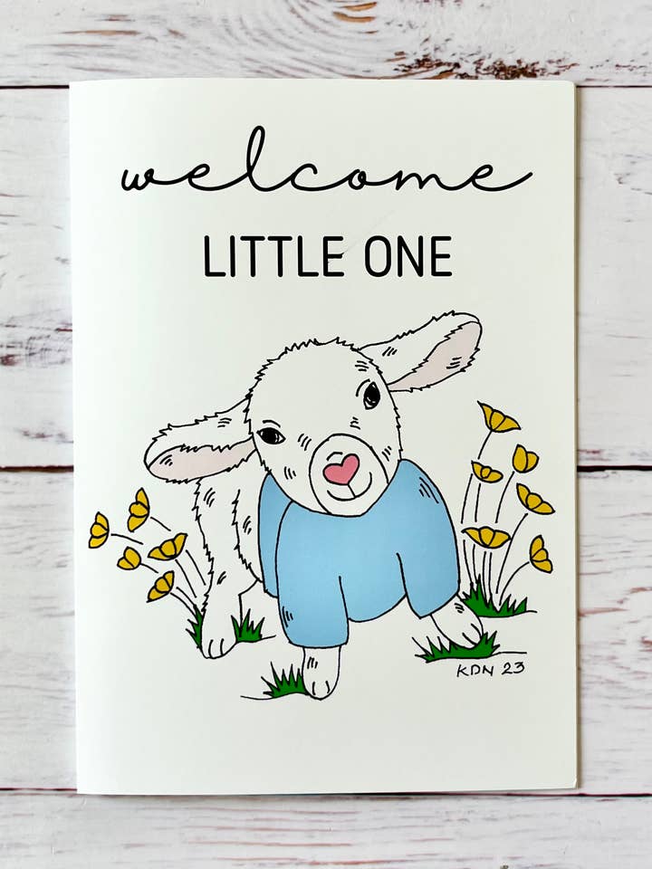 Baby Shower Card, Welcome Little One for wholesale by Kayni Paper