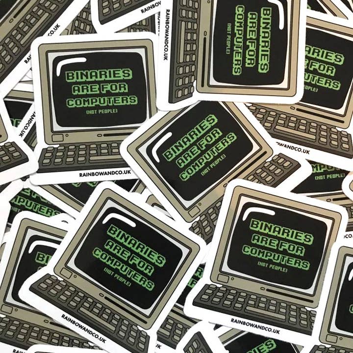 Rainbow & Co - Wholesale Sticker - Binaries Are For Computers Vinyl Sticker