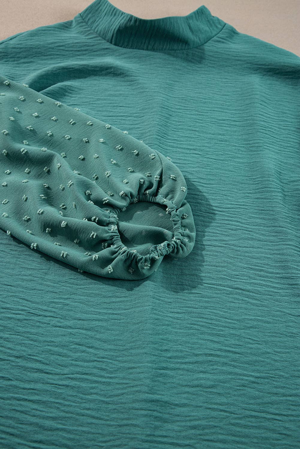 PRETTY BASH - Wholesale Blouse - Women's - Solid Swiss Dot Balloon Sleeve Blouse5