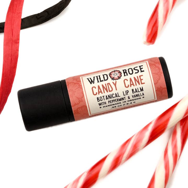 Candy Cane - Natural Lip Balm for wholesale by Wild Rose Herbs