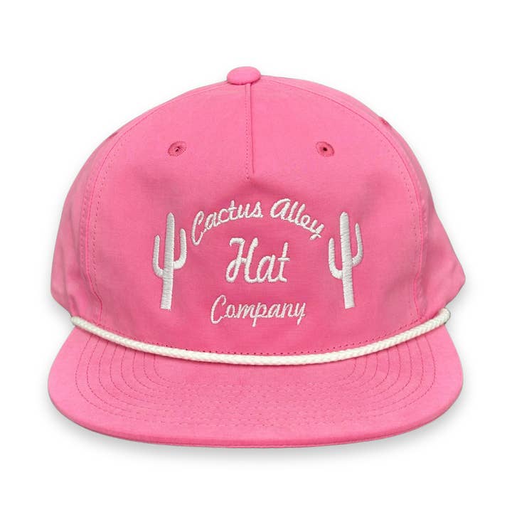 "The Cactus" - Pink/White Rope, Snapback Cap (2025) for wholesale by Cactus Alley Hat Co.