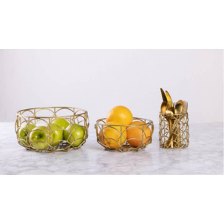 VIP Metal 10 in. Brown Everyday Baskets Set of 3 for wholesale by VIP Home & Garden