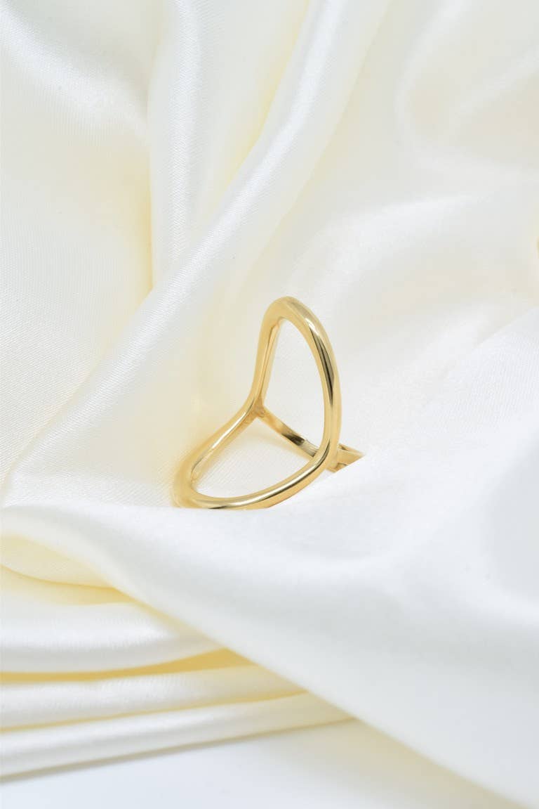 Kapyco - Venta al por mayor Anillo de banda/apilable - Anillo ajustable de acero inoxidable dorado o plateado - BG3102308