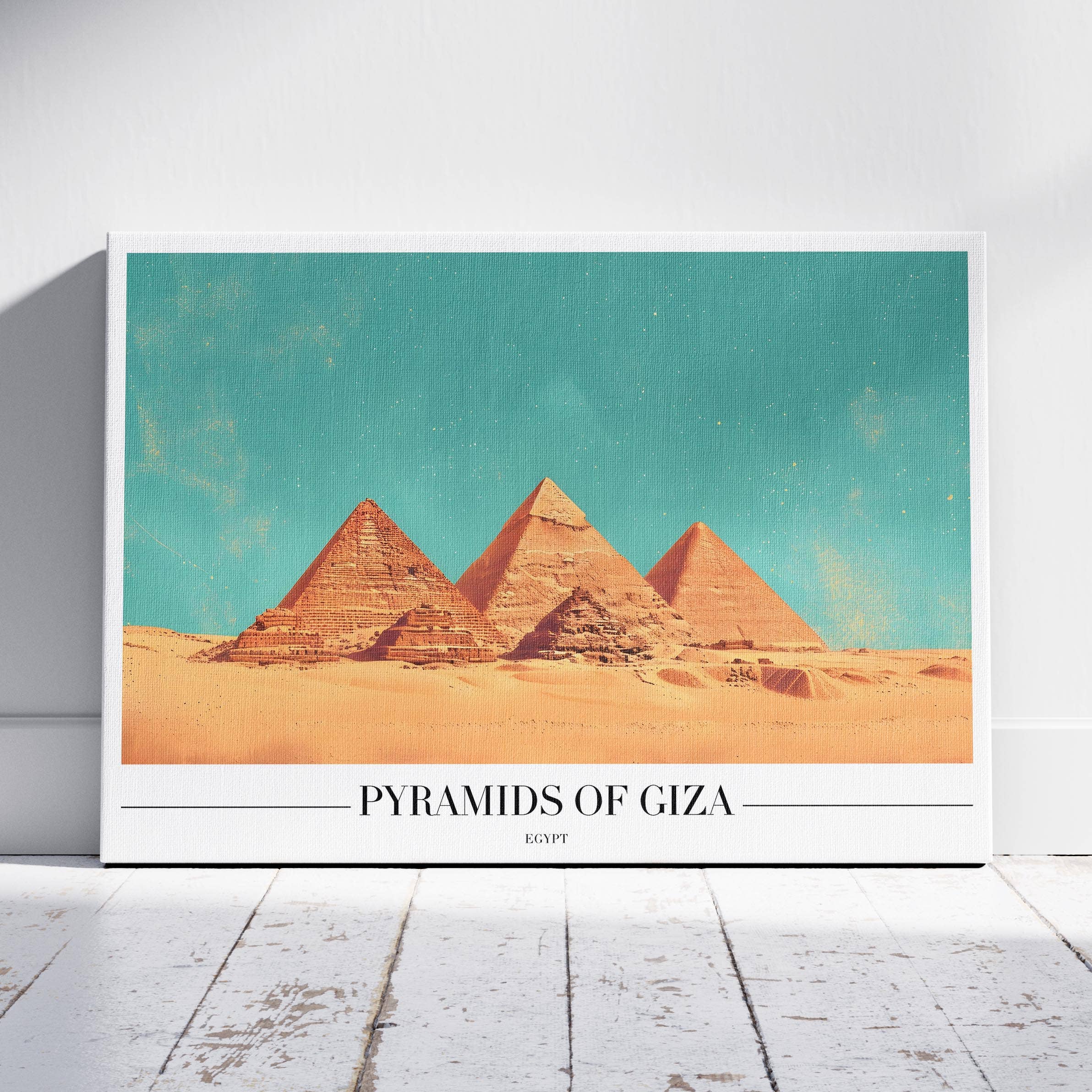 House Prints – Großhandel Kunstdruck – Goldene Sande von Gizeh - Gerahmter Leinwand-Wandkunst-Druck0